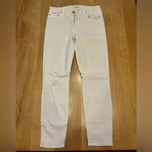 Mother blush/cream colored denim. Like new. Looker crop.